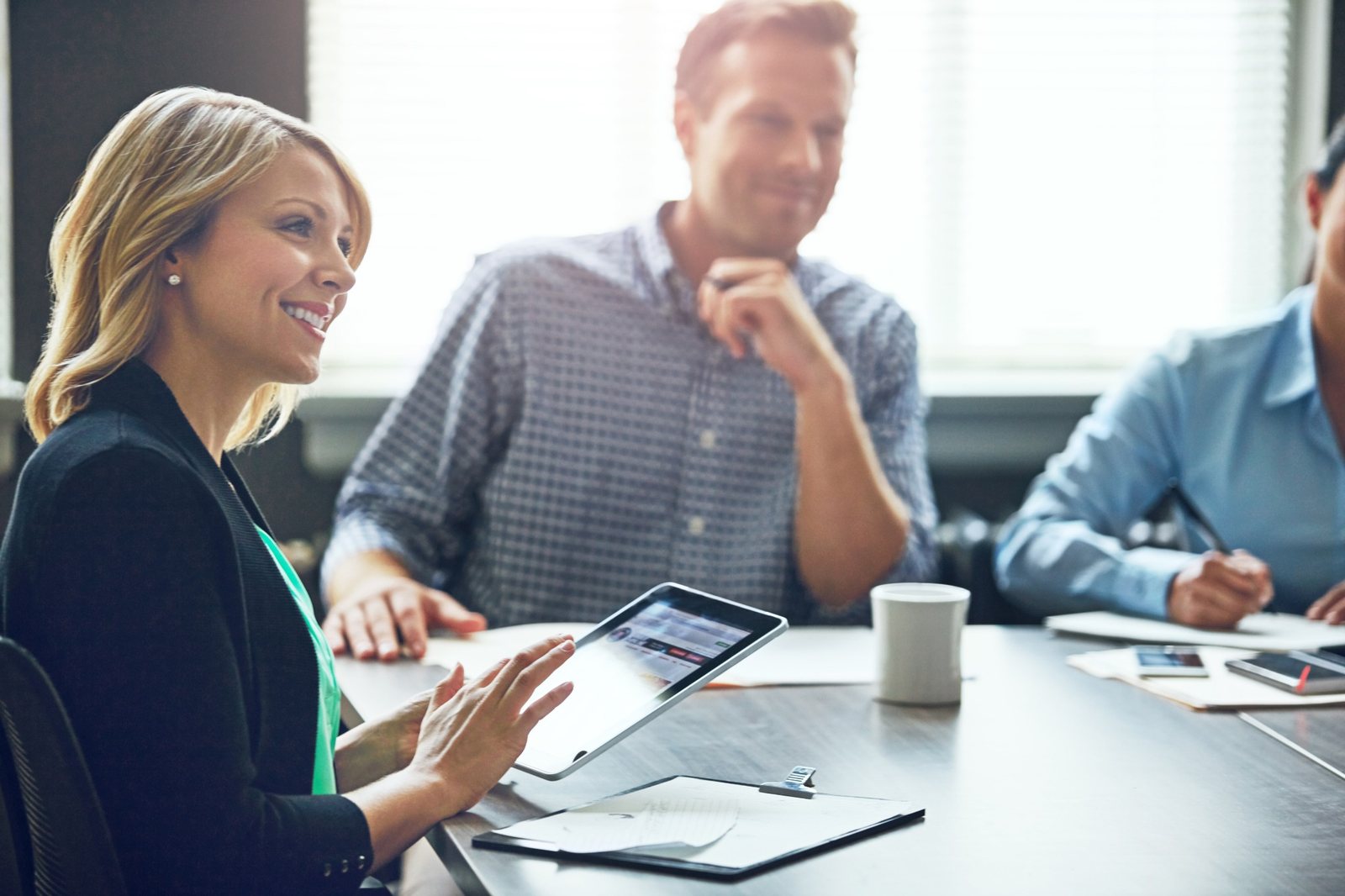 Business team in a joint meeting